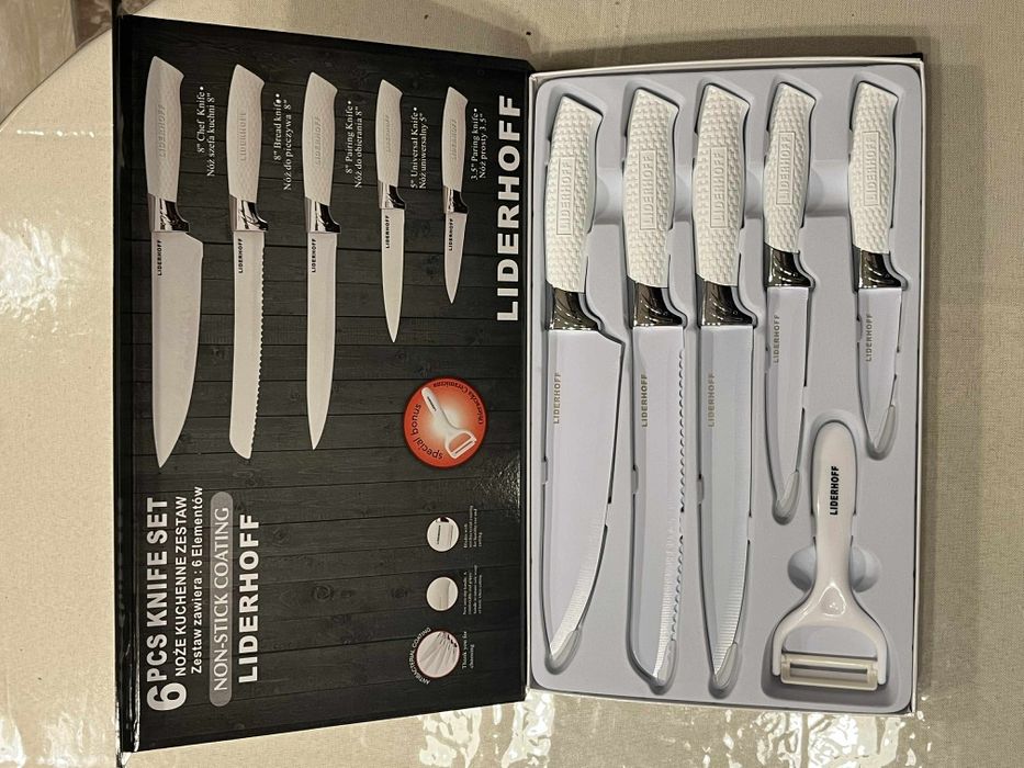Zestaw 5 noży i jednej obieraczki