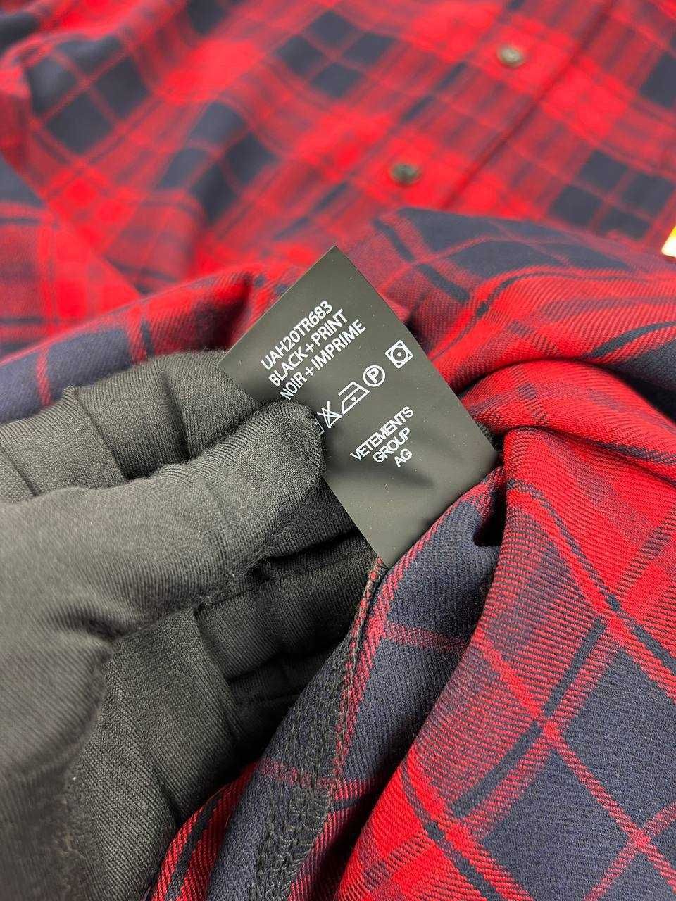 Рубашка Vetements красная рубашка Ветмо сорочка p043