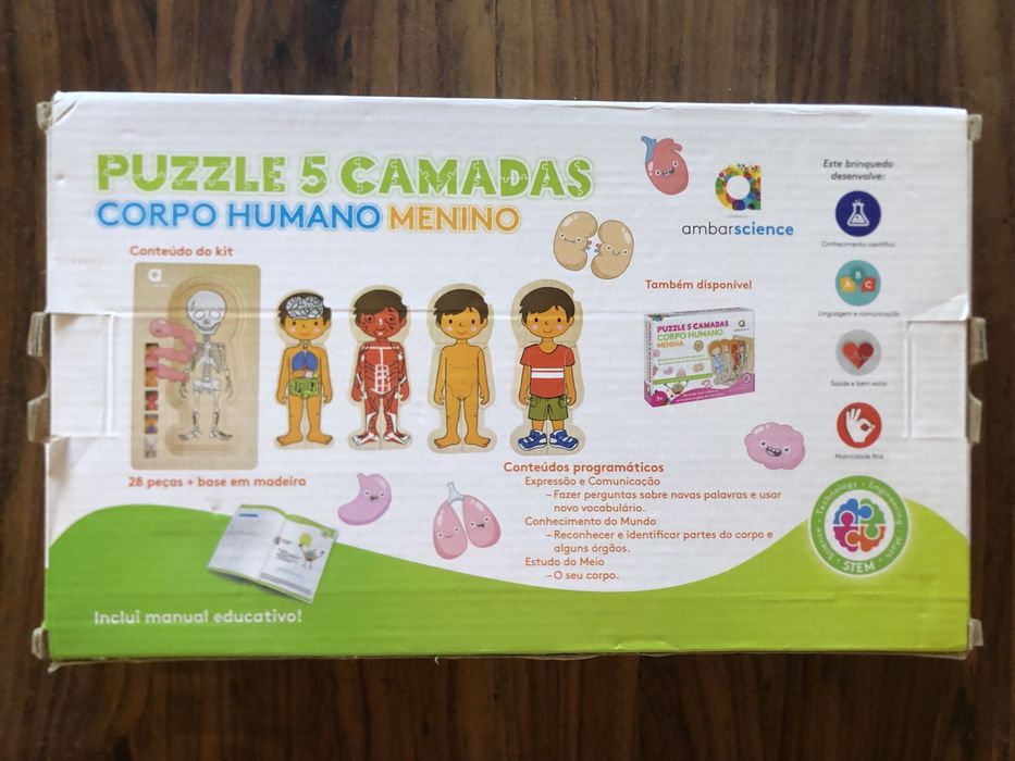 Puzzle 5 camadas Corpo Humano