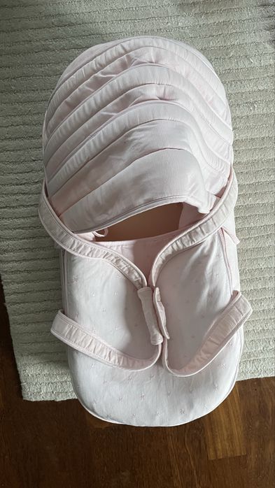 Alcofa bebé tecido rosa