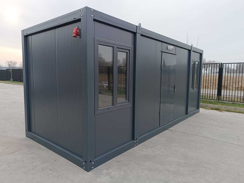 Kontenery antracytowe 6x2,4 - biurowe, budowlane, pawilony . OD RĘKI !