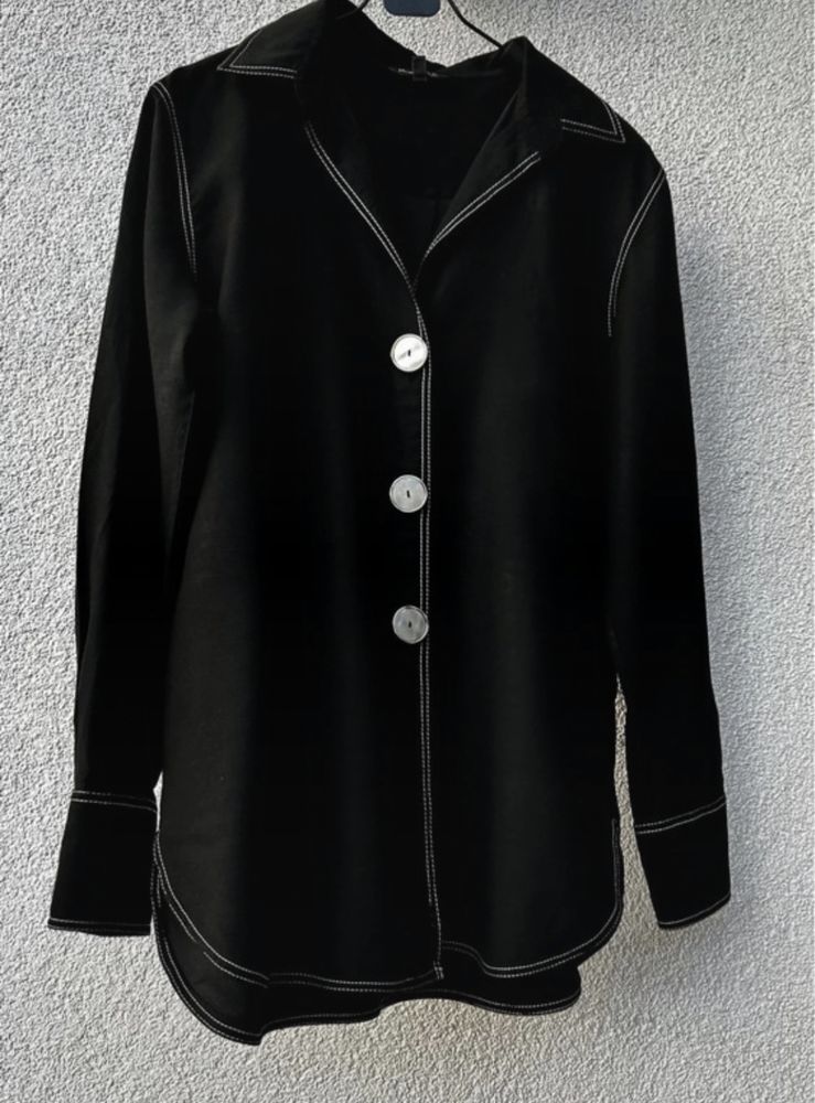 Massimo Dutti elegancka koszula czarna M