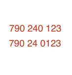 Złoty srebrny platynowy numer telefonu Play 790 24  0123