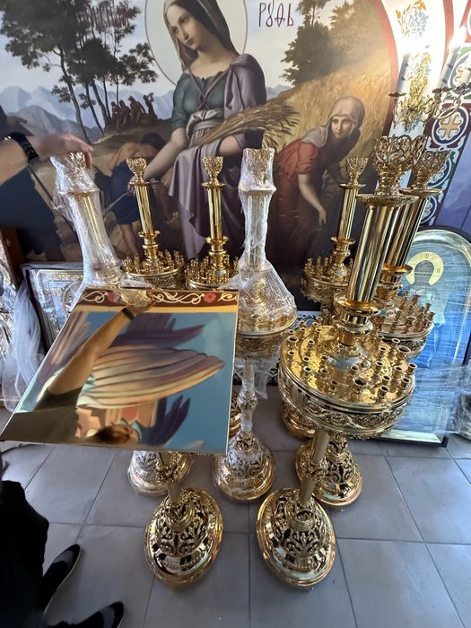Підсвічники церковні позолота