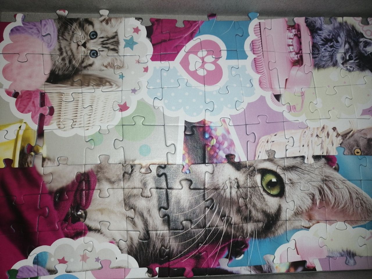 Puzzle 2+1 gratis, Trefliki 207el. Kotki 160 el
