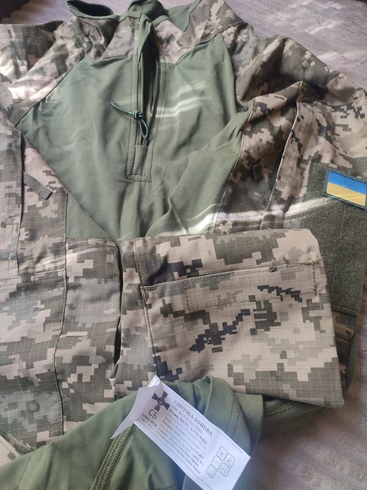 Сорочка бойова довгий рукав ЗСУ статутна р 50/4 Піксель Військова Нова
