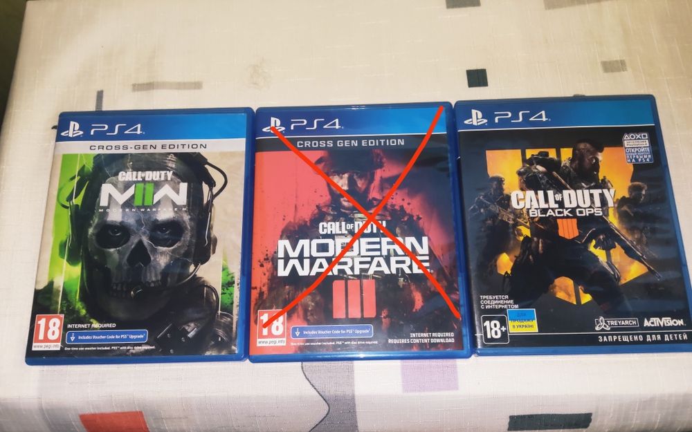 Call of duty modern warfare 2,3 black ops 4 , продам