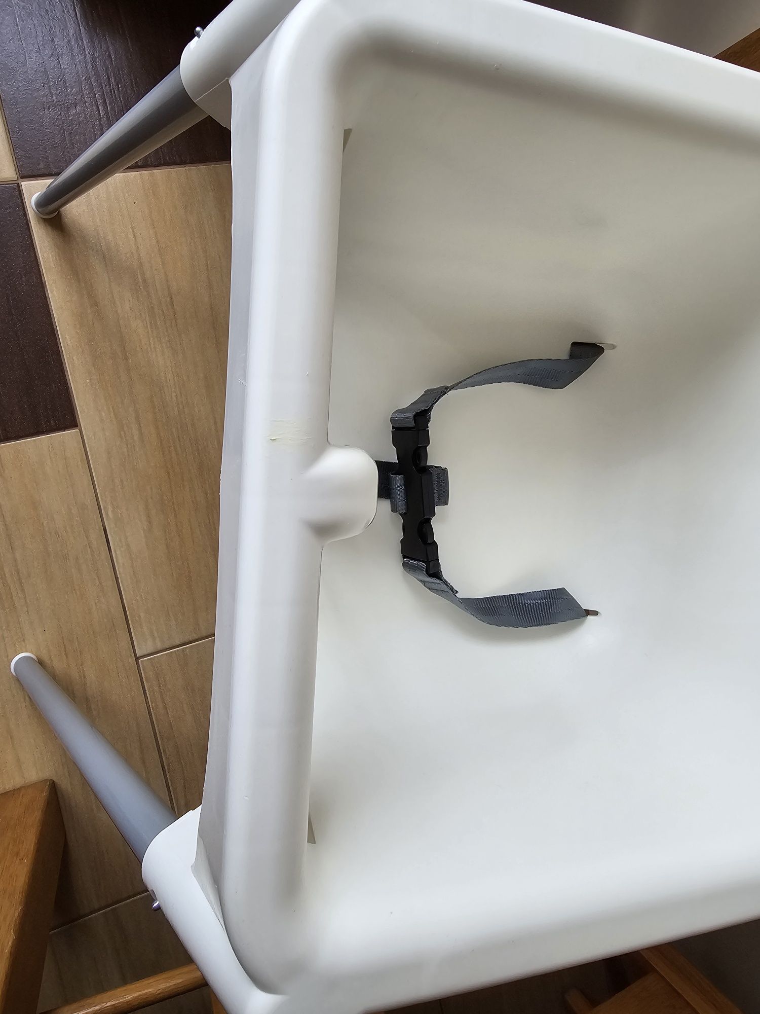 Krzesełko do karmienia jedzenia Ikea Antilop białe