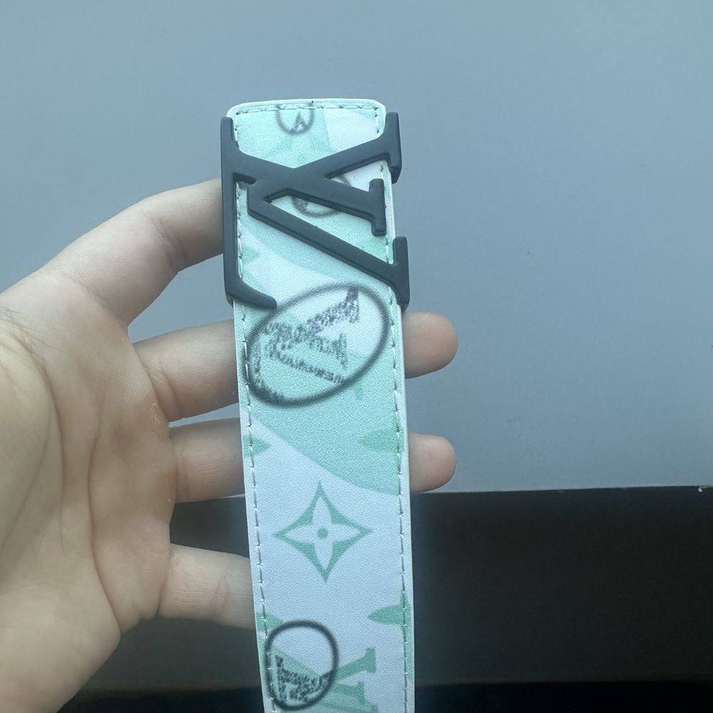 Pasek LV Louis Vuitton damski / unisex biały