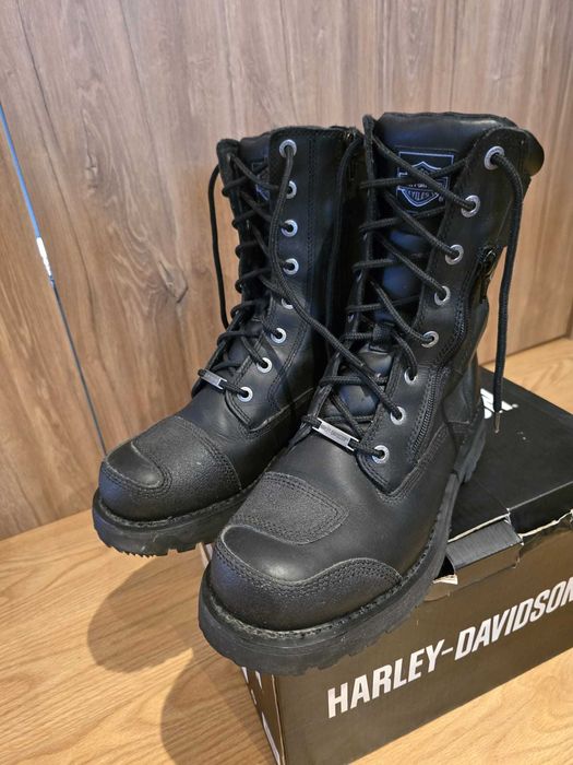 Botas masculinas autênticas Harley Davidson tamanho 42+.