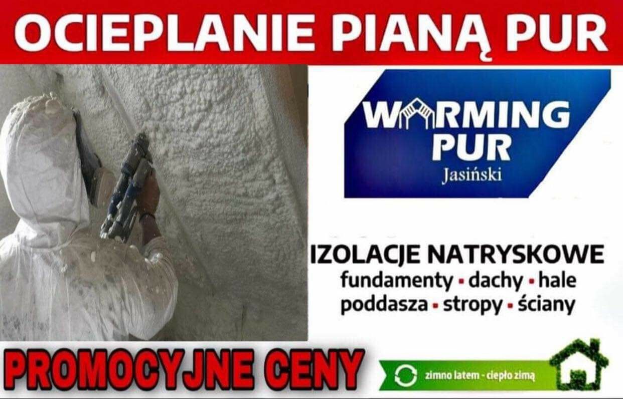 Ocieplanie pianką pur ocieplenie pianką poddasza dachy piana izolacja