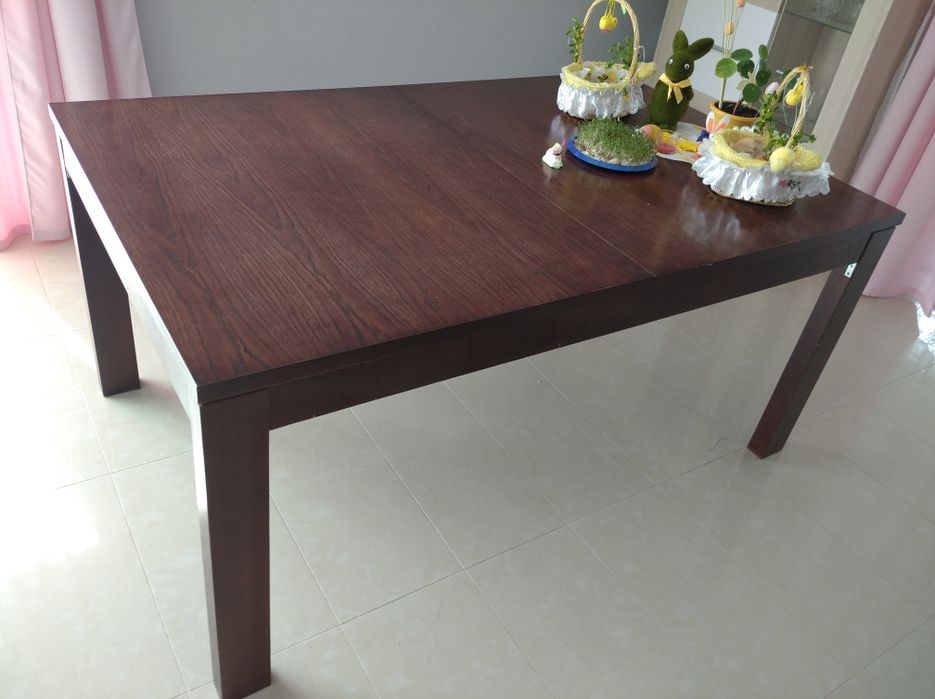 Stół rozkładany 160×100 — solidny, do 8 osób, ciężki