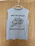 Vintage koszulka bez rękawów z nadrukiem S tank top