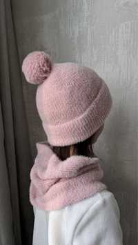 Набор шапка шарф снуд розовый цвет 6-10 лет lc waikiki