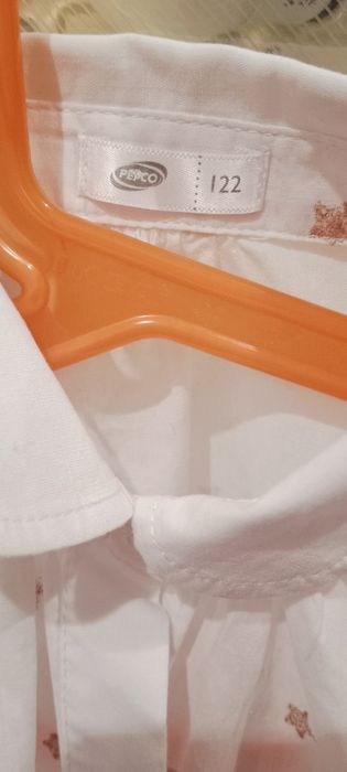 Biała koszulka , elegancka bluzeczka dla dziewczynki rozpoczęcie roku.