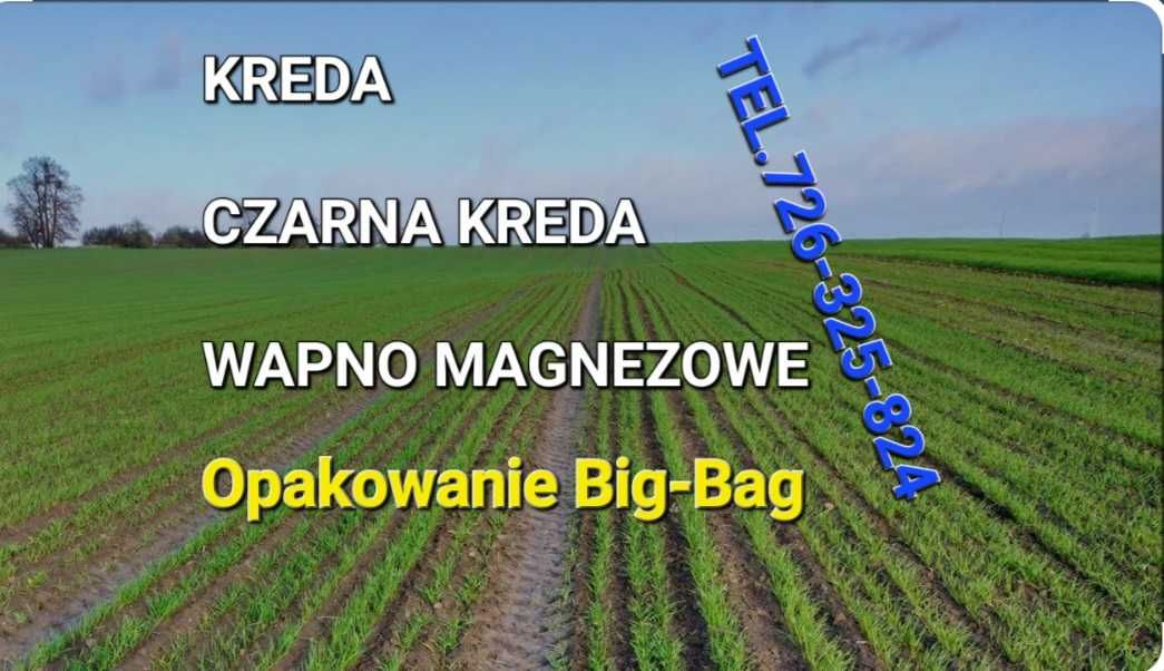 Wapno granulowane. Kreda. Czarna Kreda. Wapno Magnezowe