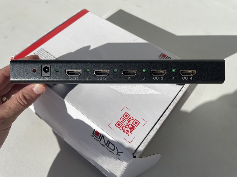 4 Port HDMI 2.0 4K 18G Splitter LINDY