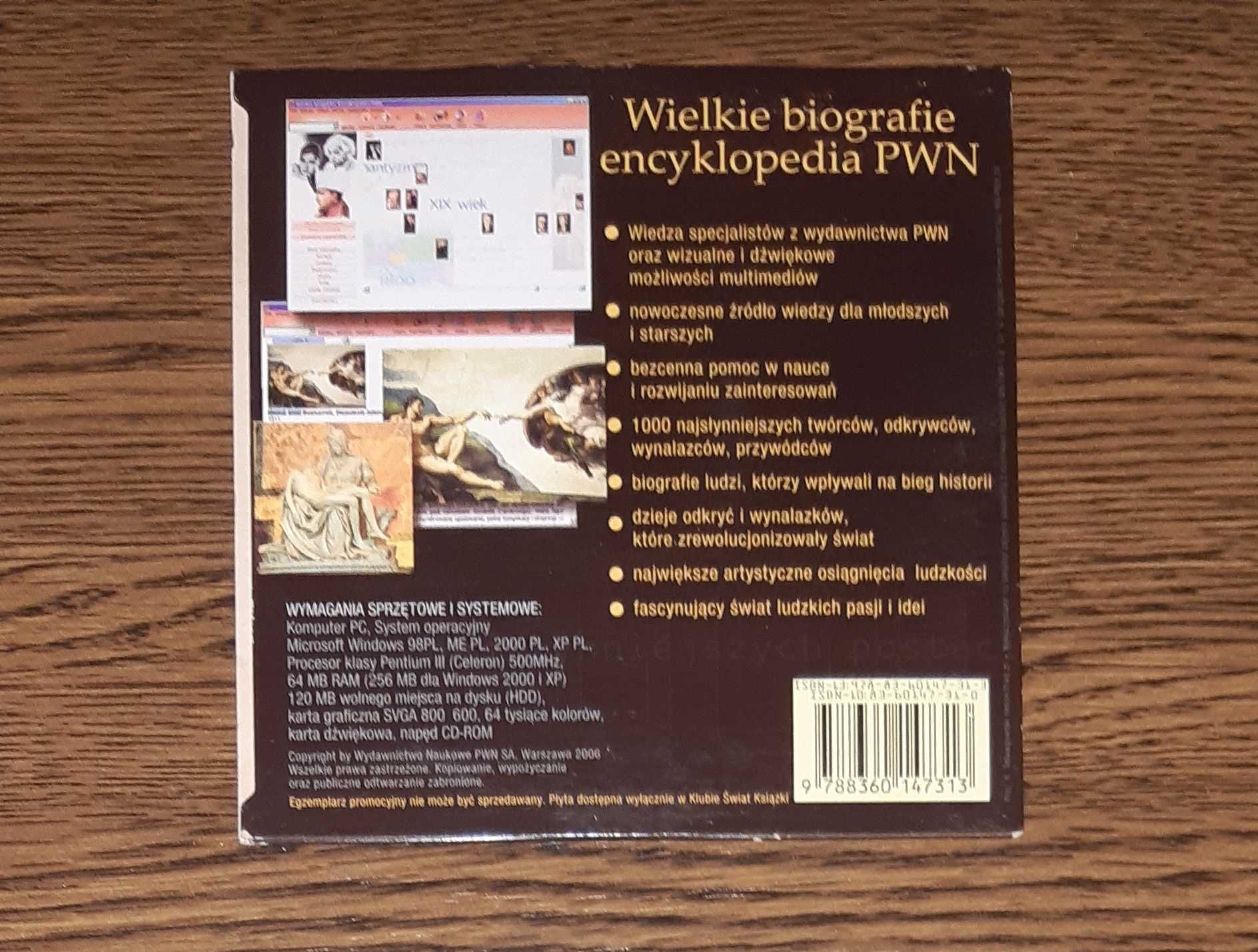 Wielkie biografie - encyklopedia PWN - płyta CD z roku 2006