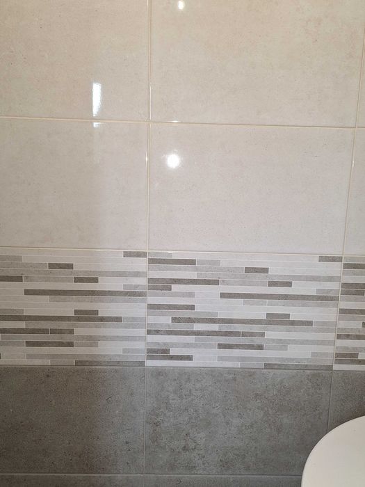 Glazura Ceramika Color 25x40 biała, szara, dekor błyszcząca