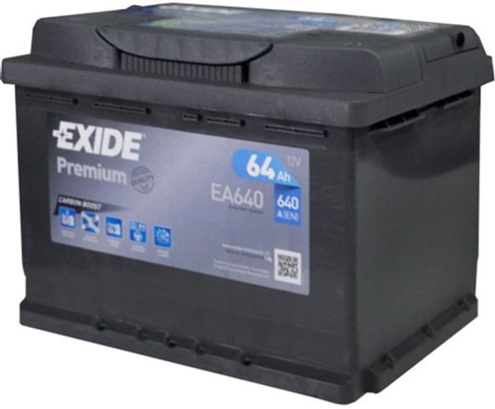 Автомобільний акумулятор Exide Premium 6СТ-64 (EA640) 64 А·год (-/+)