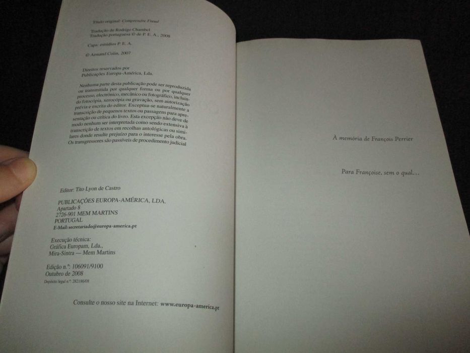 Livro Compreender Freud Jacques Sédat