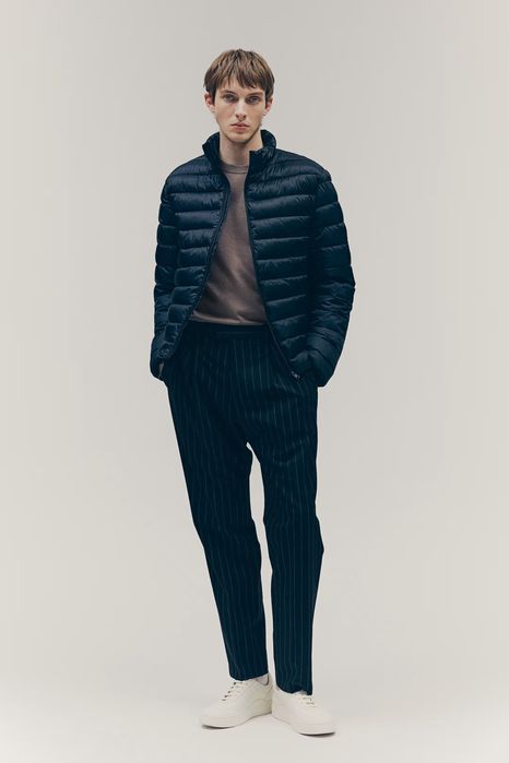 Куртка H&M Lightweight Puffer Jacket (S) чорна чоловіча мікропуховик