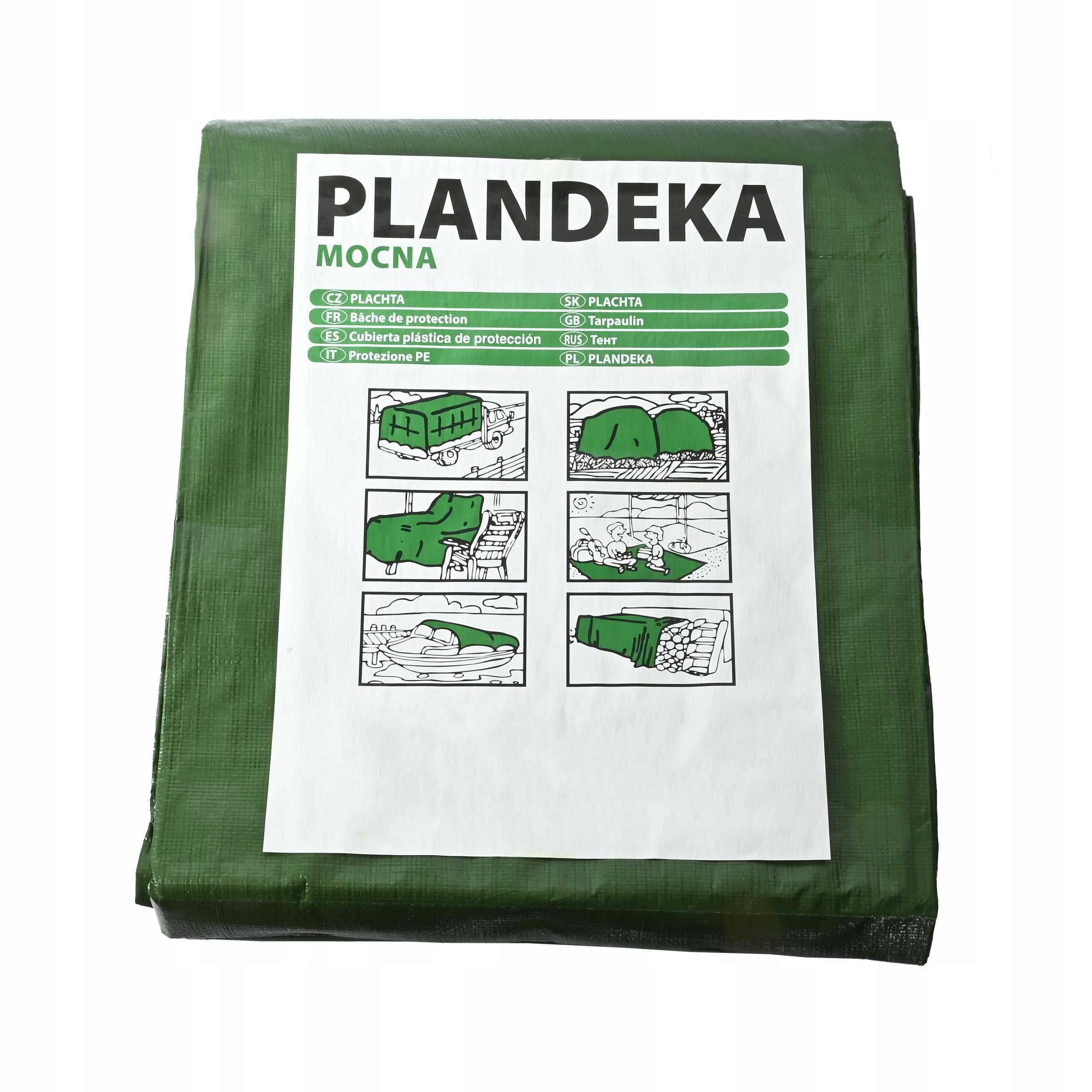 Plandeka Zielona 3x4m mocna 4 x 3 m 120g UV okrycie plandeki płachta