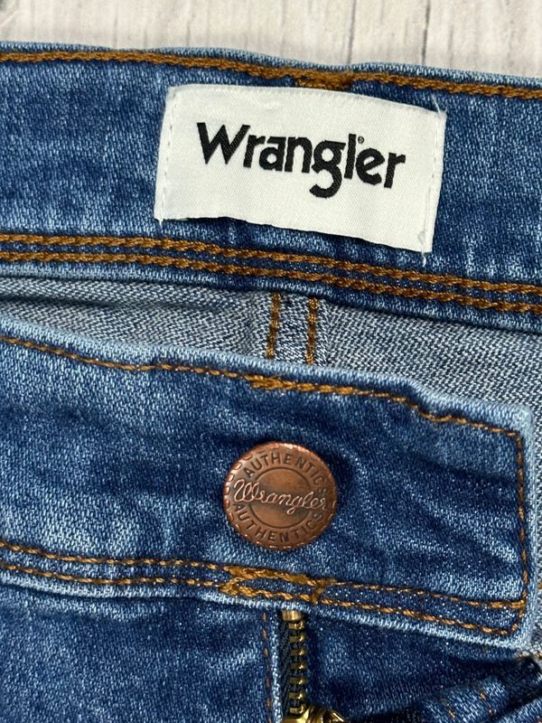 Wrangler Texas Slim Jeansy Męskie Spodnie Slim Fit Logowane r. W38 L30