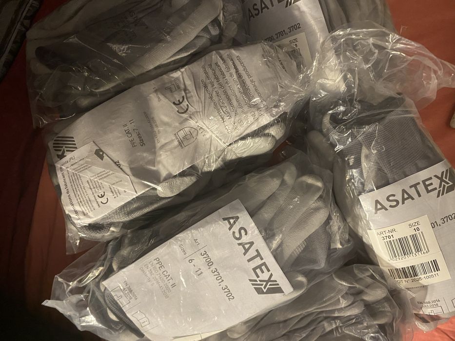 Rękawice robocze ASATEX 3701 – 72 pary – nowe, z Niemiec