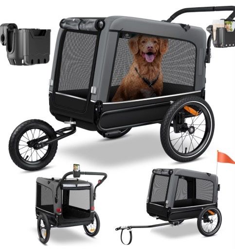Przyczepa rowerowa dla psa Kesser maksymalna waga psa 40 kg