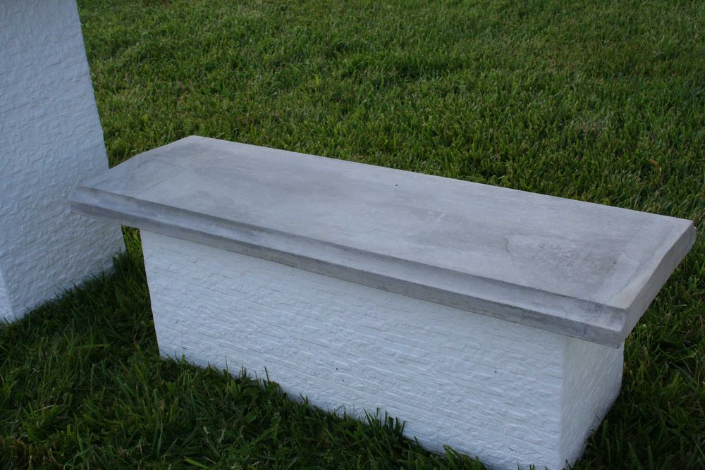 Daszek betonowy dwuspadowy 31 x 102 cm, daszki na wymiar