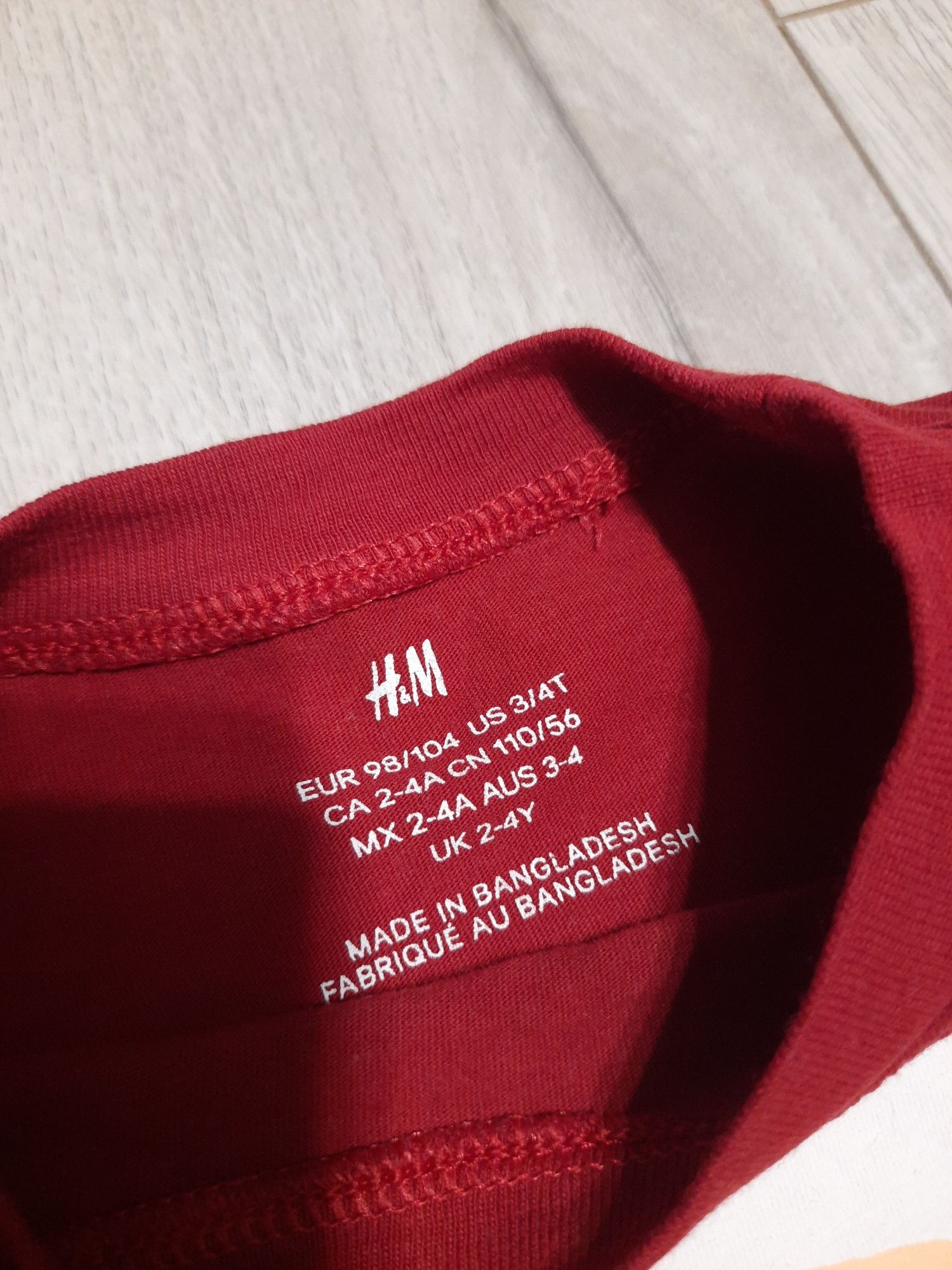 Chłopięca bluzka koszulka gwiazdor Mikołaj święta h&m 98