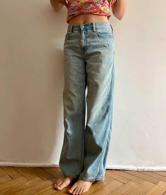Jeansy Uniqlo wide straight