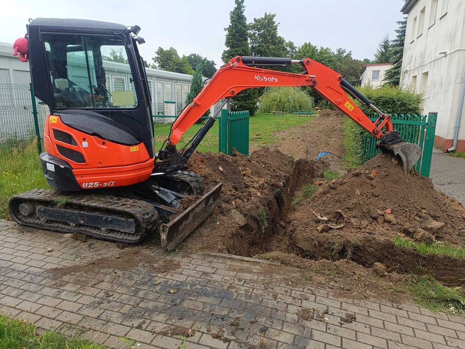 Usługi minikoparką - Roboty ziemne