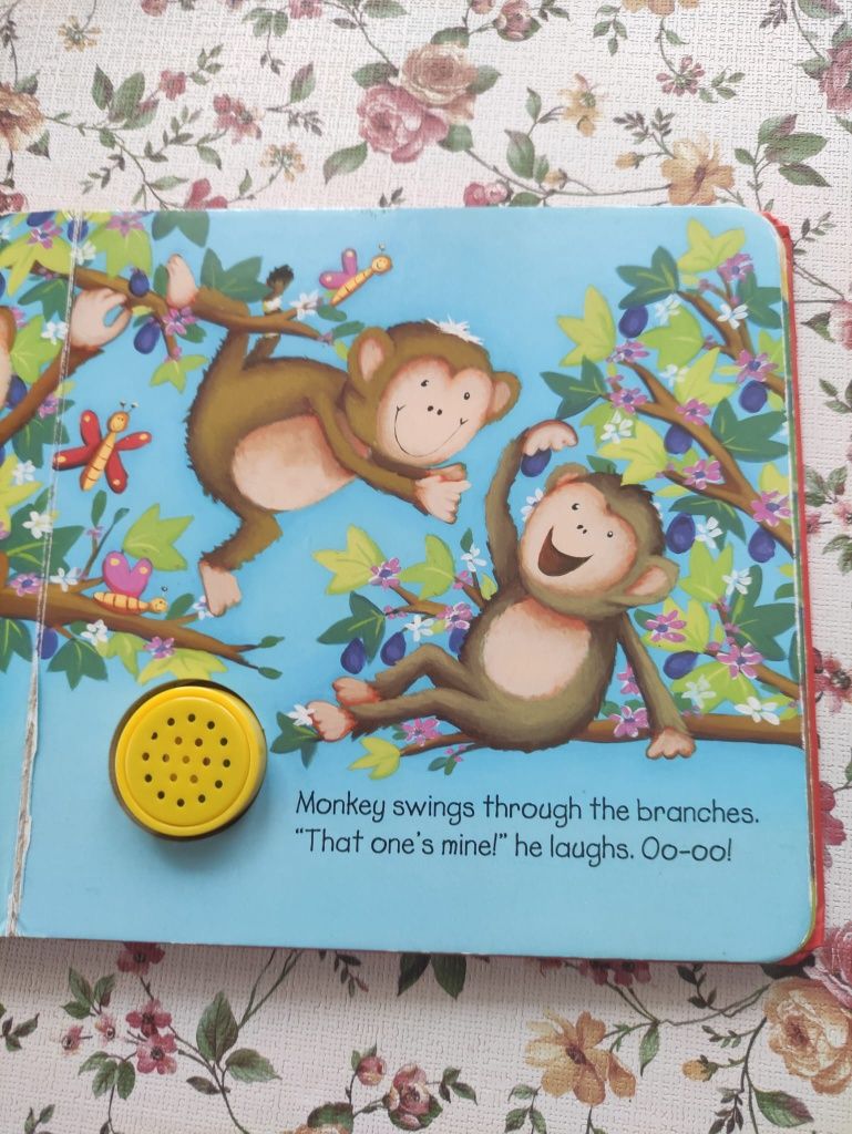 Książka dla dzieci z dźwiękiem Monkey po angielsku