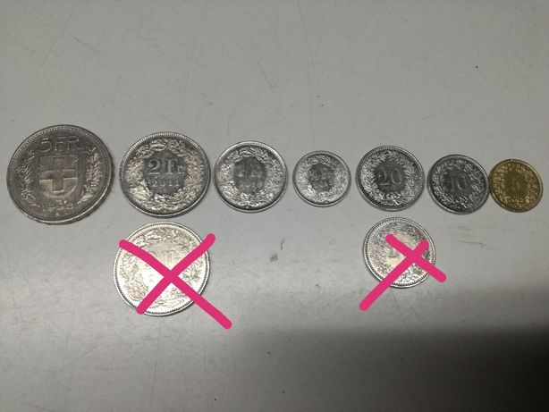 FRANCOS em moedas