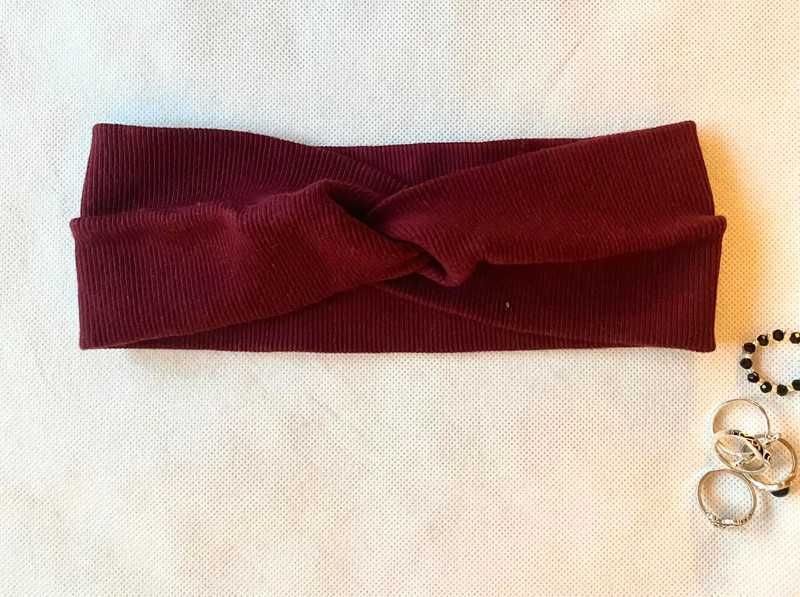 Opaska do włosów bordowa Headband