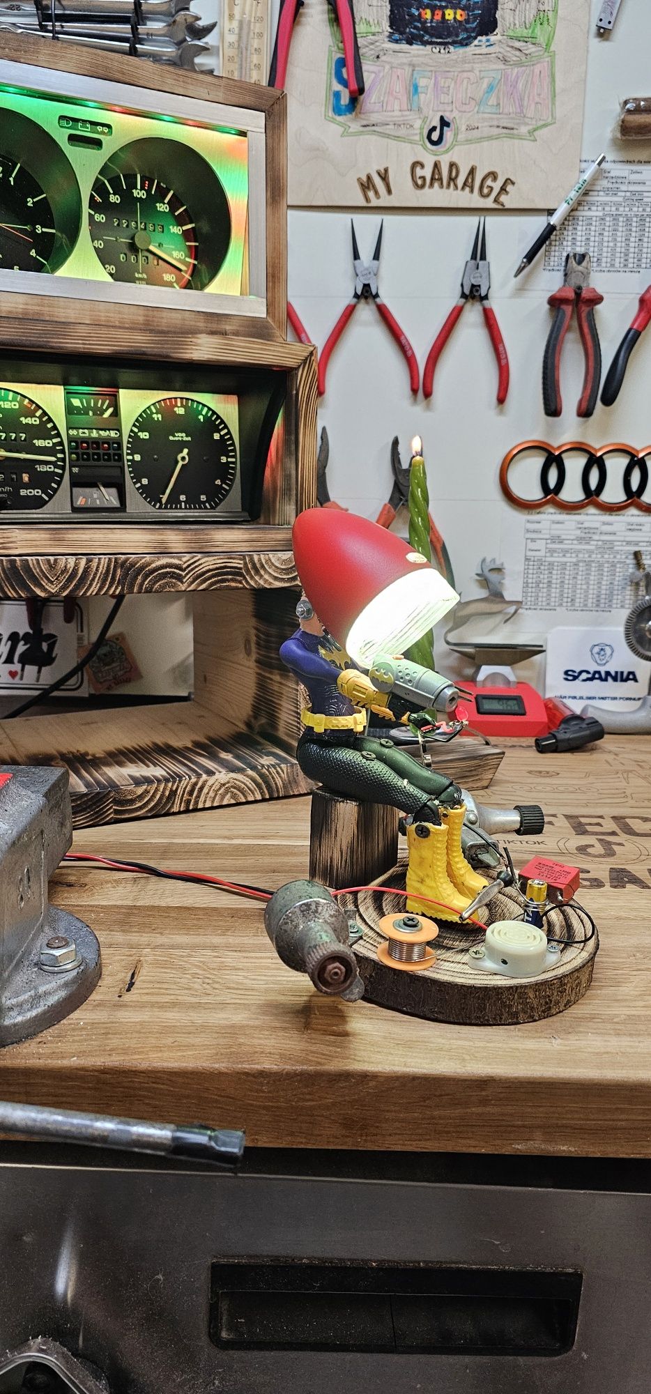 Lampka nocna diy samorobiona
