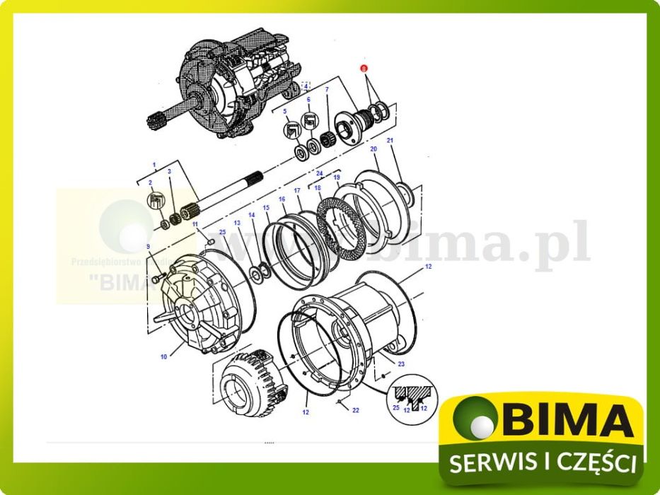 Pierścień speed-shift MF Massey Ferguson oryginał 3065,3075,3085,3095