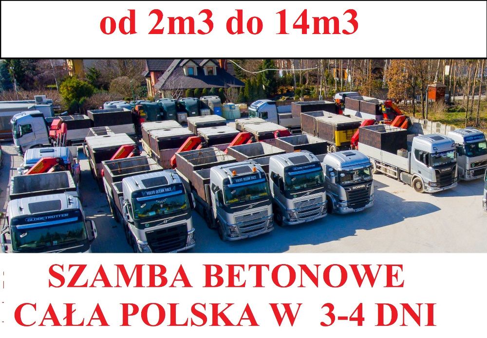 Szambo 10m3 Szamba betonowe zbiorniki zbiornik na deszczówkę 6 8 4 12