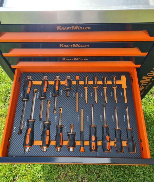 Carrinho de ferramentas Kraft Muller 6 gavetas 7 cheias