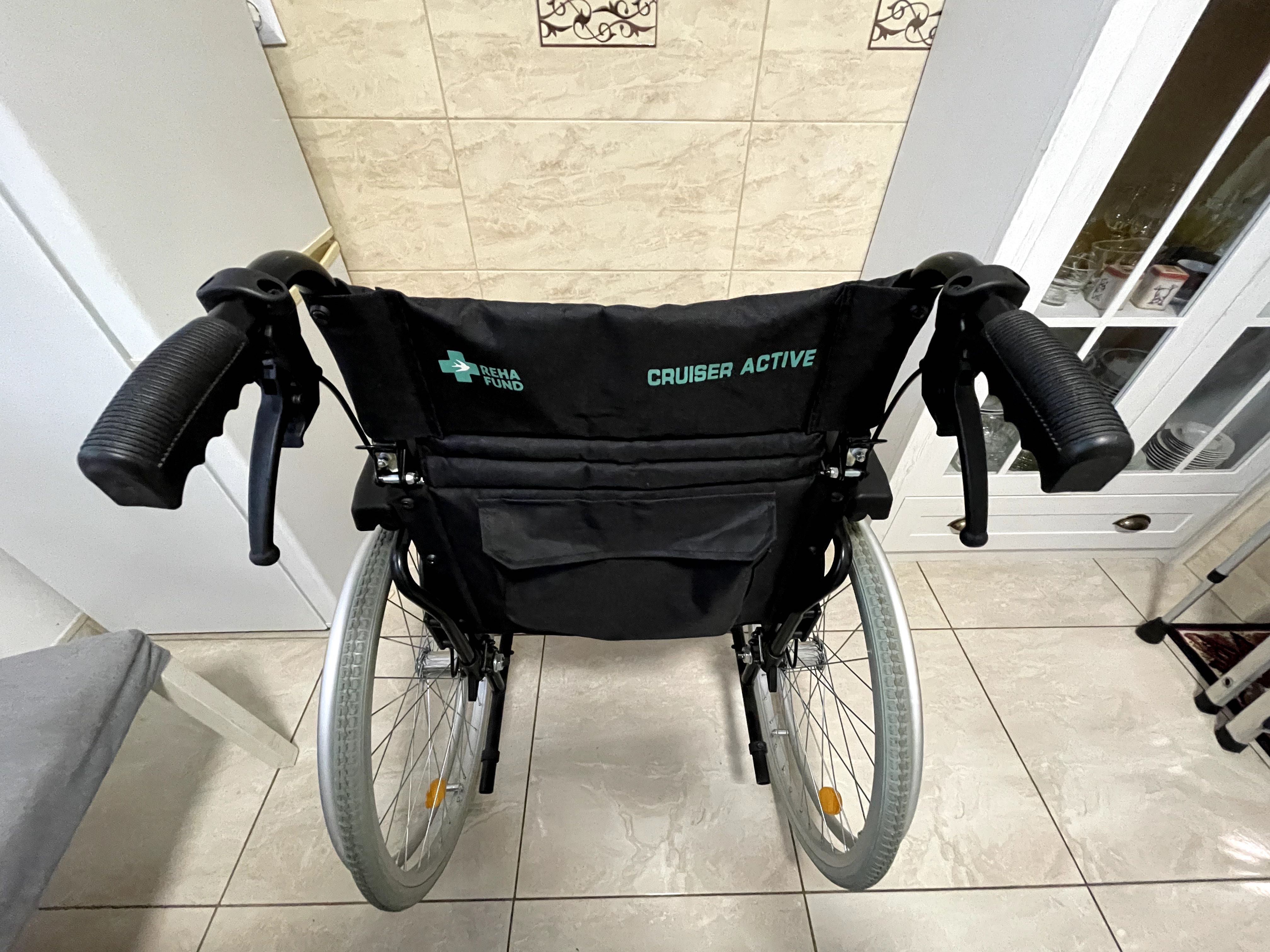 Wózek inwalidzki, składany. Reha Fund Cruiser Active. Jak Nowy!