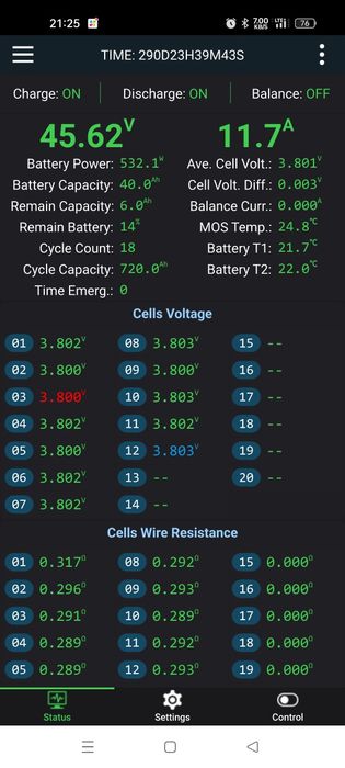 Bateria Li-ion 1.5kWh 12S