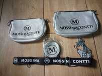Torebka Massimo Contti Milano 3w1 srebrna nerka kopertówka portfelik