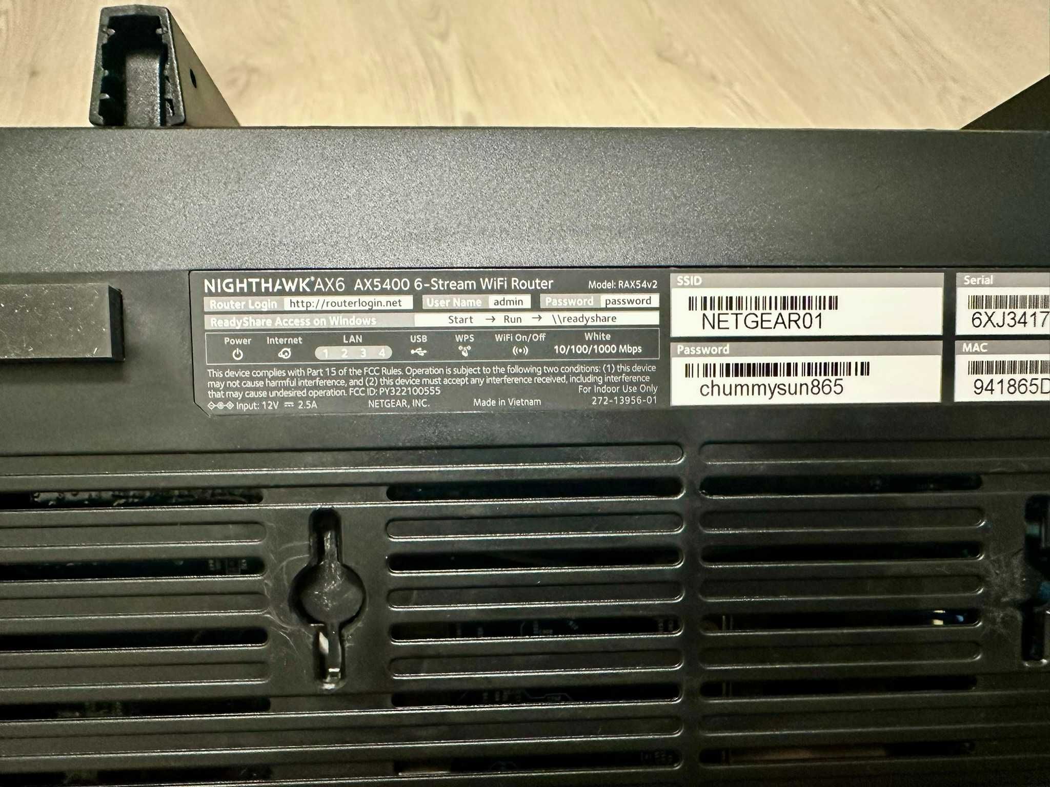 Ігровий роутер AX5400 Netgear WiFi6 USB 3.0 зі США ідеал RAX54s v2