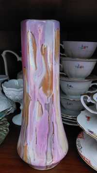 Bogucice wazon różowy pikasiak z metką PRL