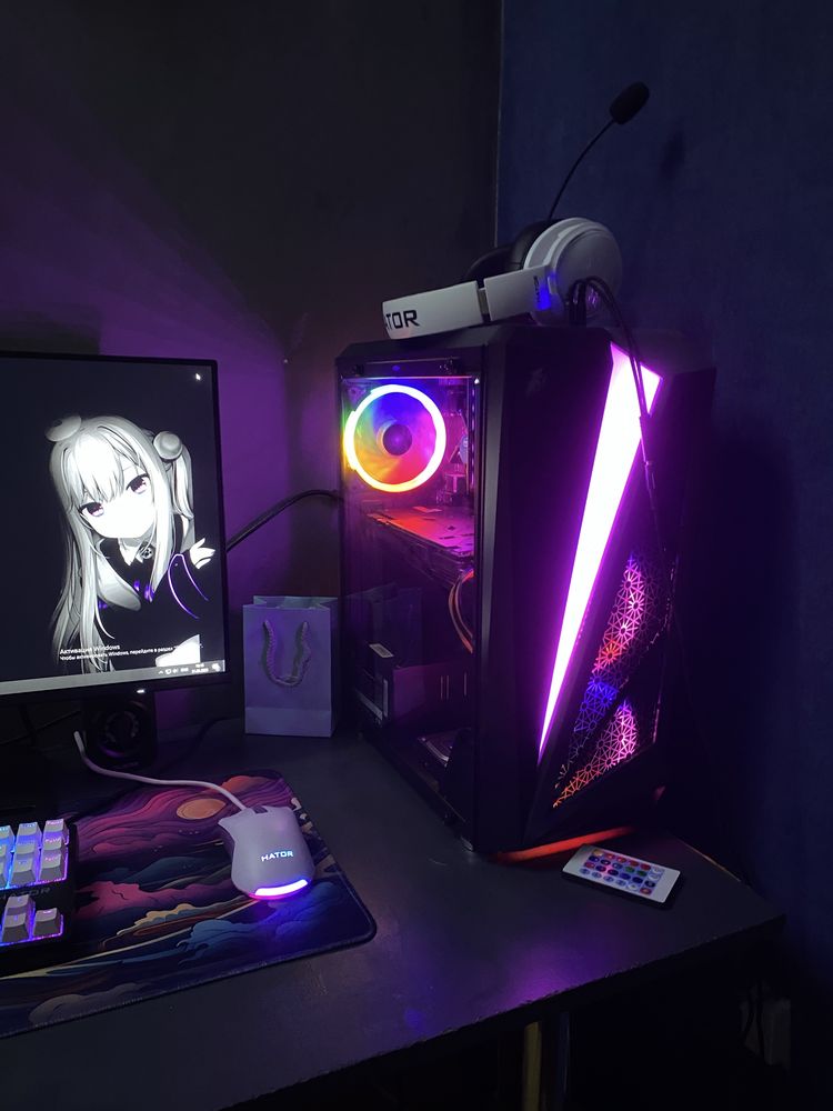 Игровой компьютер пк Asus Rog Strix 1070 8GB/i310100/2 SSD/HyperX ОЗУ