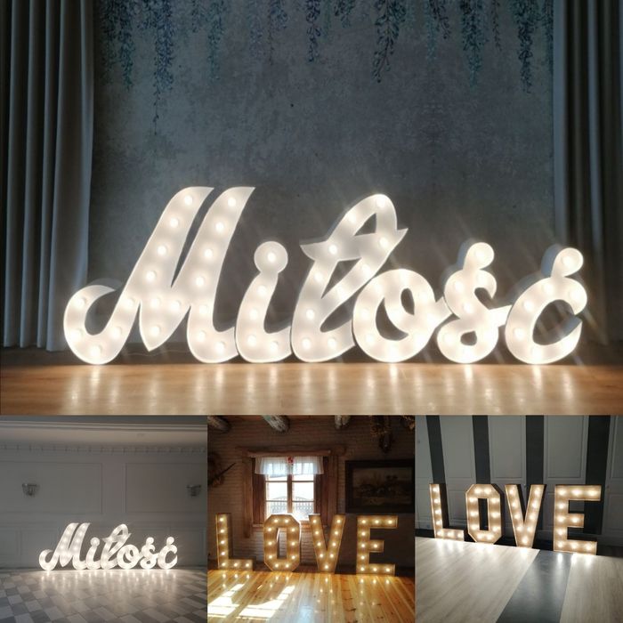 Napis  Miłość i LOVE - WYNAJEM