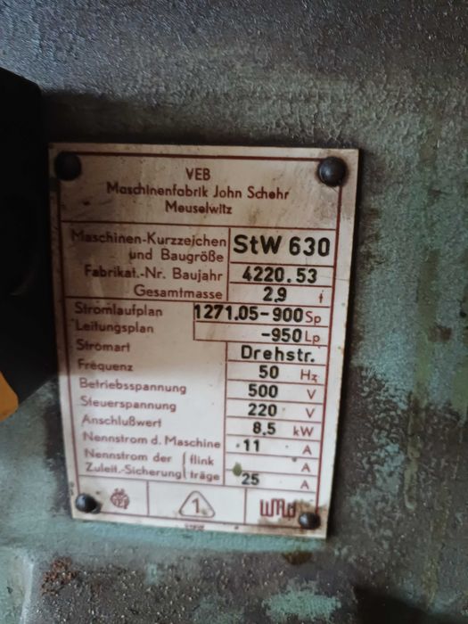 Strugarka pozioma stw 630 duża