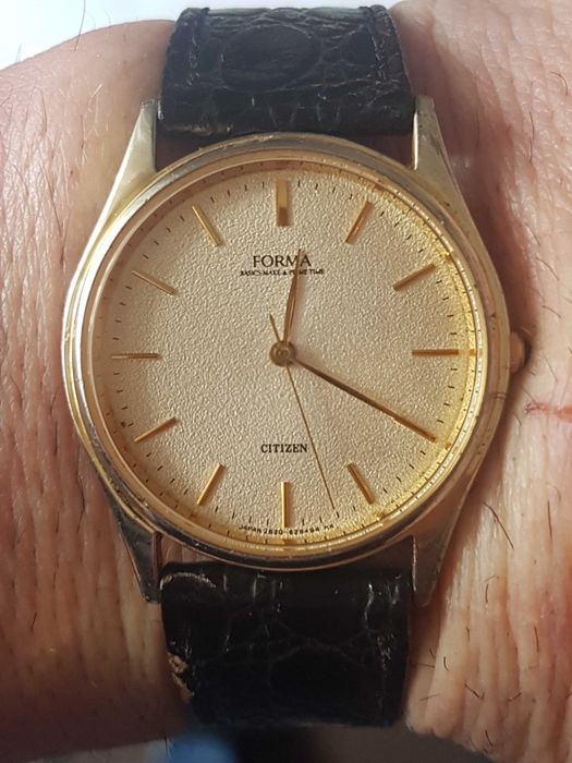 Citizen Forma Plaque Ouro Vintage